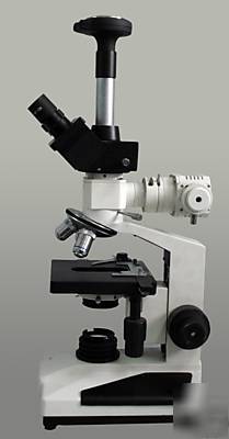 Trinocular microscope top & bottom light w 1.3MP camera