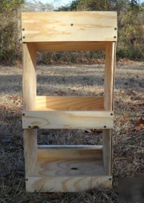Chicken egg laying poultry box hen nest 2 holes stacked
