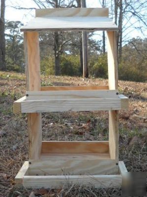 Chicken egg laying poultry box hen nest 2 holes stacked