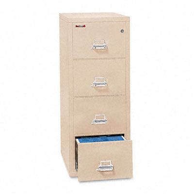 Insulated 4-drawer vertical file letter, parchment