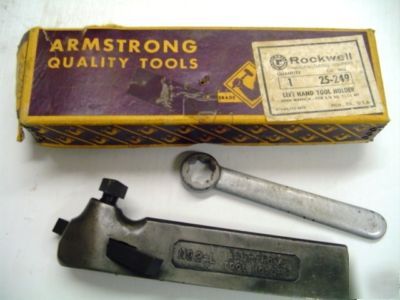 Armstrong / rockwell left hand tool holder w/ wrench