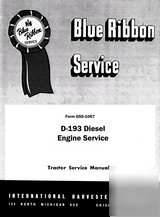 International 350 d-193 diesel engine service manual