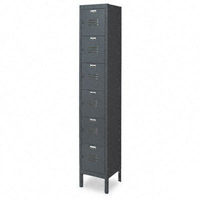 Metal box quick-assemble six-tier box lockers gray