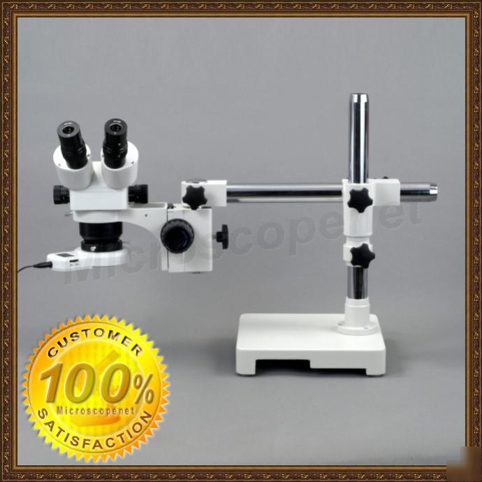 5~80X boom stand stereo zoom microscope 54LED cold lite