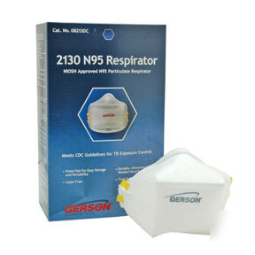 Gerson #2130C N95 respirator flat fold nested 20/bx