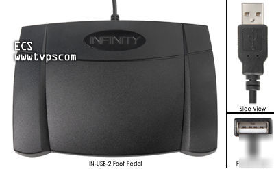 In-usb-2 inusb infinity computer foot pedal transcriber