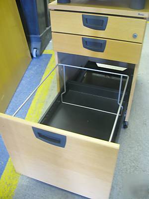 Kinnarps desk high mobile 3 drawer pedistal