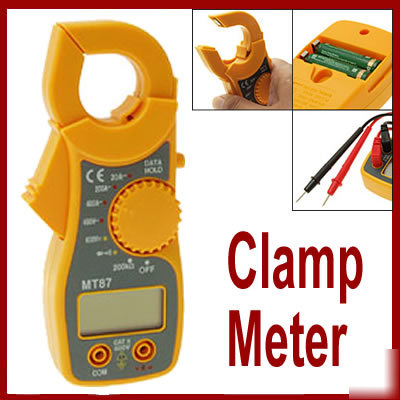 Lcd digital clamp multimeter ac dc volt tester tool