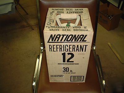 R-12 refrigerant, 30# cylinder w/factory seals