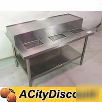 Used 48X30 s/s restaurant beverage table wait station