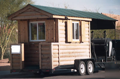 Bbq smoker & log cabin concession trailer