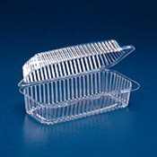 Clear hinged valu packÂ® hoagie/sandwich container