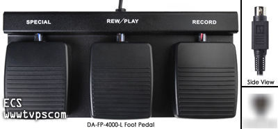 Dac fp-4000-l three function foot pedal for handsfree 