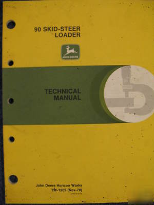 John deere 90 skid steer loader technical manual