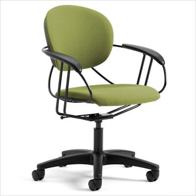 Multi-purpose mid-back chair celery fabric sale