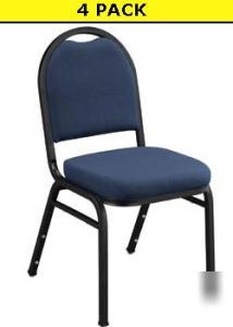 New nps 9254 (4 pack) midnight blue fabric stack chairs