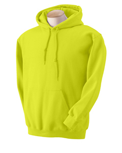 High vis safety green size large hood hooded sweatshirt