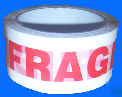 12 roll fragile parcel printed tape packing 48MM x 50M