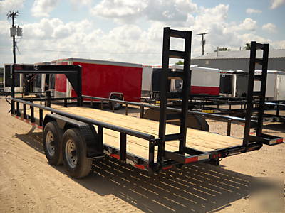 83X20 lowboy equipment gooseneck cargo utility trailer 