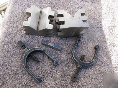 Brown sharpe 750 b machinist v block tool set up pair