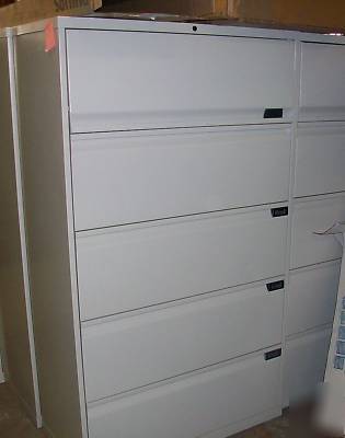 Five (5) drawer lateral filing cabinets 36