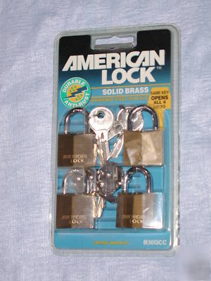New 4 american lock locks. keyed alike B30QCC 