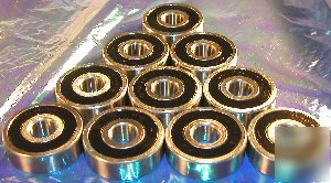 Wholesale lot 10 bearings 6301-2RS 12X37X12 sealed ball