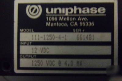 Jds uniphase laser power supply 111-1250-4-1