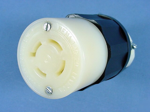 Leviton L20-20 locking connector plug 20A 347/600V 3Ã¸y