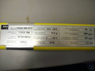 New sick light curtain receiver fgse 900-211, 