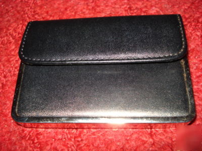 Perfect black leather visiting/business card case
