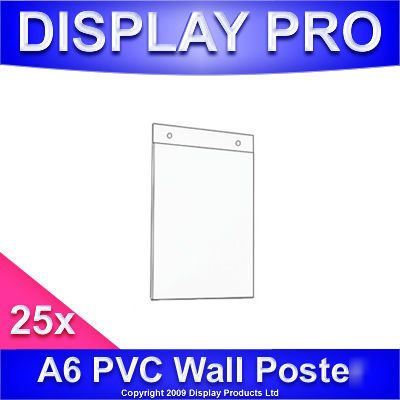 25X A6 pvc wall / hanging poster holder price sign unit