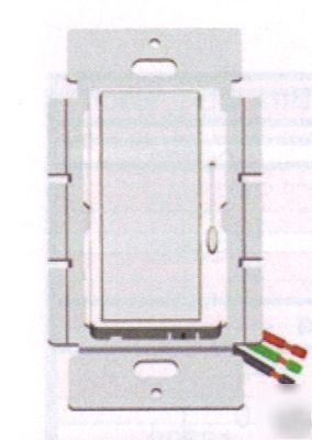 Decorative low voltage single pole slide dimmer, white 