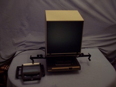 Micron model 760A microfiche microfilm viewer and film