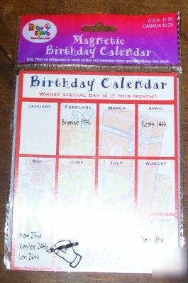 New calendar magnetic birthday eraseable dcaga