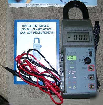 Extech digital electrical clamp meter lux temperature