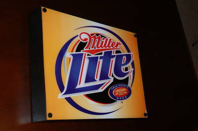 New miller lite bar neon box sign ..the only 1 on ebay 