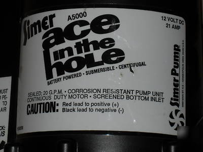 New simer ace in the hole A5000 sump pump system 