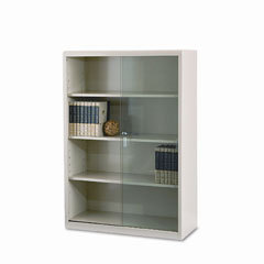 Tennsco executive steel 4 shelf bookcase with glass do