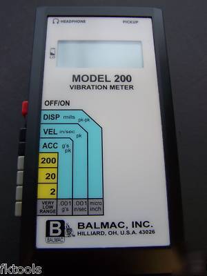 Vibration meter balmac 200 
