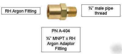 Argon adaptor x 1/4MNTP,welding hose fittings,tig torch
