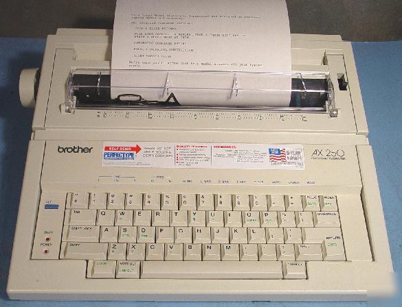 Brother ax-250 word processing typewriter w correction