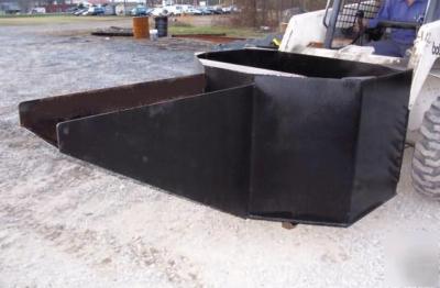 Concrete / material bucket skid steer attachment bobcat