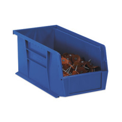 Shoplet select blue plastic stack hang bin boxes 8 14