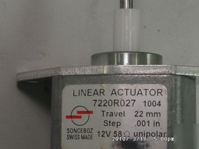 Sonceboz swiss linear actuator 7220R027 travel 22MM 