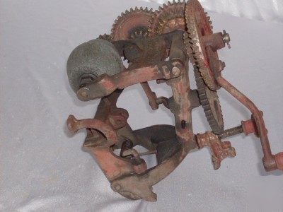 Vintage mccormick ihc sickle bar mower grinder wheel