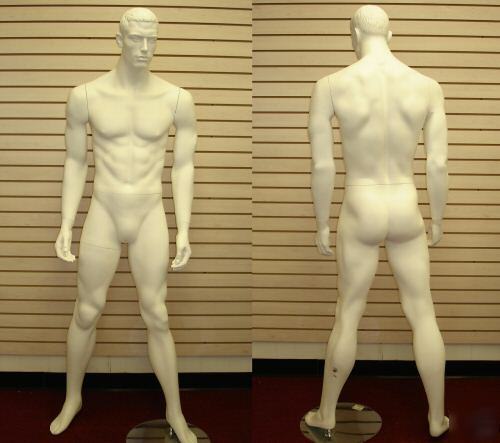 White color full-size masculine male mannequin ma-12