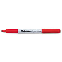 (price/dz)pen style permanent markers, fine point, red