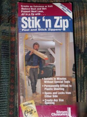 2 dust door closure stik n' zip peel and stick zipper 