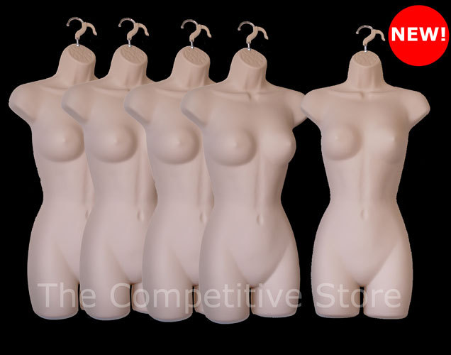 New lot of 5 brand female dress mannequin forms flesh